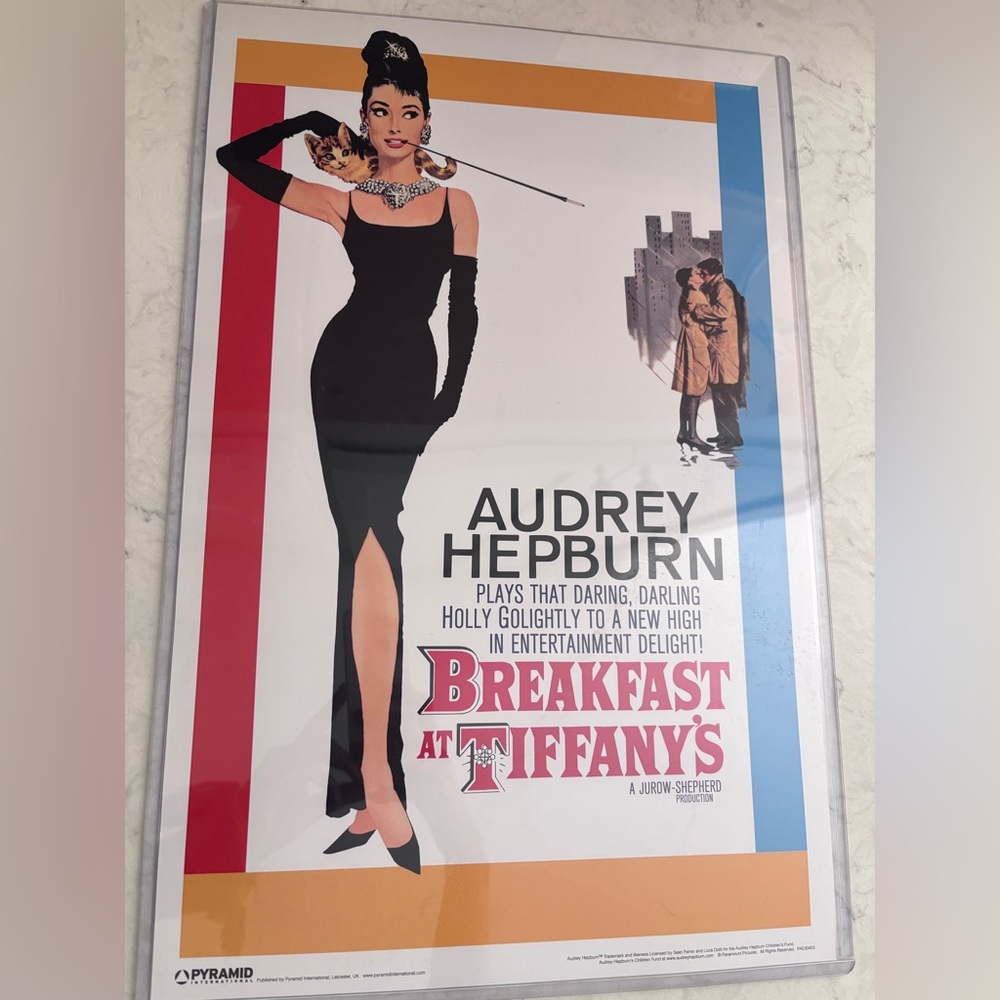 Audrey Hepburn "Breakfast At Tiffany's" Movie Poster by Pyramid 17"X11"